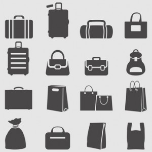 Verschiedene Taschen Icons Werbeartikel