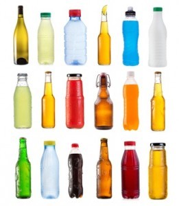 Verschiedene Flaschen und Getränke als Werbemittel bedrucken lassen