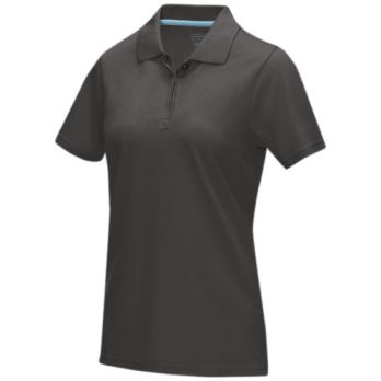 Graphite Poloshirt aus GOTS-zertifizierter Bio-Baumwolle für Damen