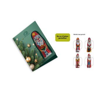 Figur aus Edel-Vollmilchschokolade (Weihnachtsmann) 