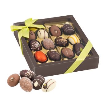 Geschenkartikel: Oster-Präsent Pralineneier - 12 Confiserie-Eier, 240 g