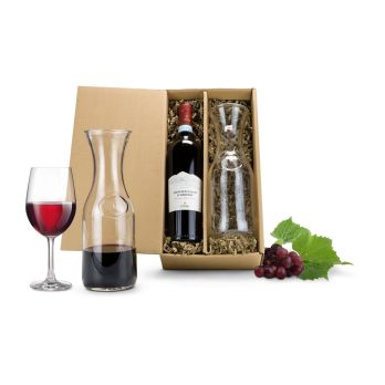 Geschenkset: Rotwein & Karaffe