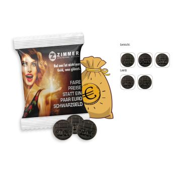 Lakritz Münzen Werbetüte Lakritz Münzen Werbetüte