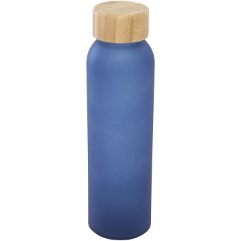 Lume 500 ml Flasche aus mattiertem Kalknatronglas mit Bambusdeckel