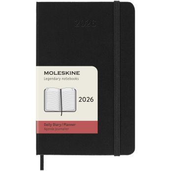 Moleskine Hardcover 12 Monate Tageskalender , Pocket-Format