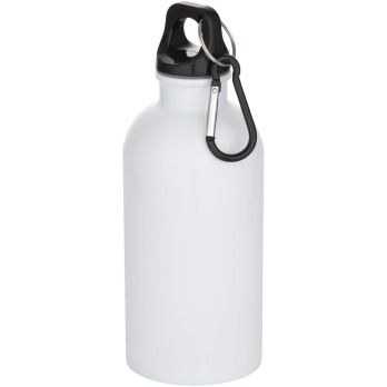 Oregon 400 ml RSC-zertifizierte einwandige Sublimation Trinkflasche aus recyceltem Edelstahl mit Karabinerhaken