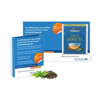 Werbe-Klappkarte mit Premium-Tee