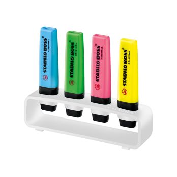 STABILO BOSS ORIGINAL 4er Tisch-Set Leuchtmarkierer