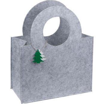 Tasche aus Filz mit Tannenbaumanhänger