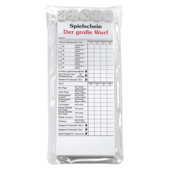Würfelspiel "Der große Wurf" im Etui