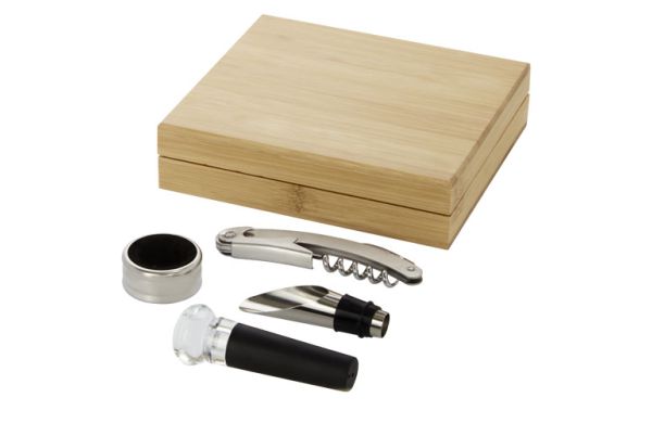 Syrat 4-teiliges Weinset - natur, silber 