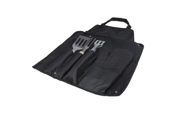 Gril 5-teiliges Grillset und Handschuh - schwarz 