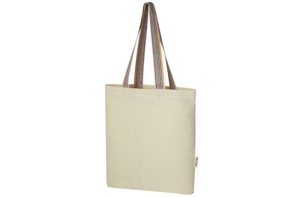 Rainbow 180 g/m² recycelte Tragetasche 5L - natur 