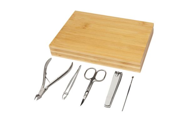 Ladia 5-teiliges Bambus Maniküreset - natural 