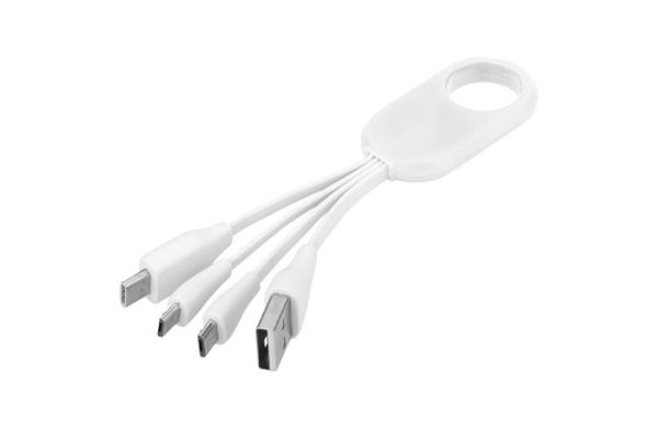 Troup 4-in-1-Ladekabel mit Typ C Spitze - weiss 