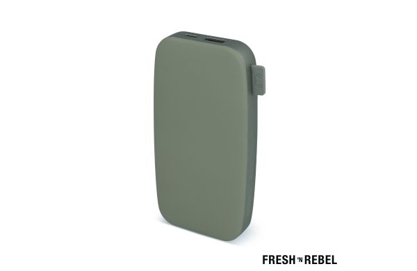 2PB12100  Fresh n Rebel Powerbank 12.000mAh USB-C Ultra Fast Charging 20W, dried green