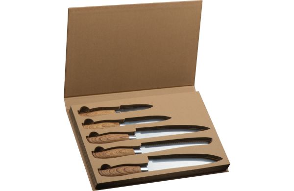 5 teiliges Messer Set - silbergrau