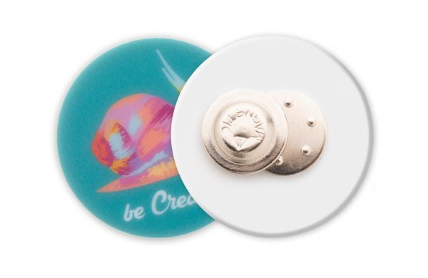 Anstecker mit Magnetbefestigung ColoBadge, Weiss