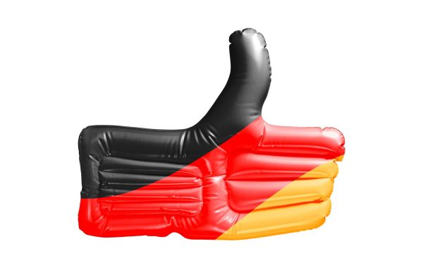 Aufblasbarer Daumen "Deutschland", mehrfarbig