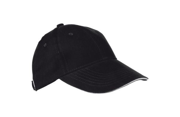AZO freie 6 Panel Sandwich Baseball Cap - schwarz