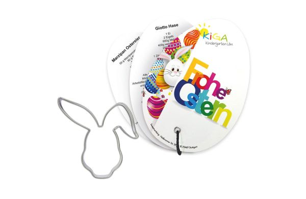 Backförmchen mit Rezeptblock Osterei