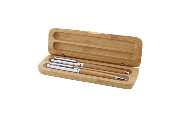 Bambus-Schreibset Chimon, weiss