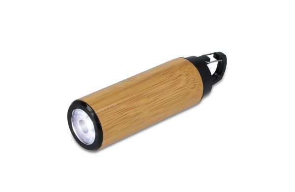 Bambus-Taschenlampe mit Clip, natur