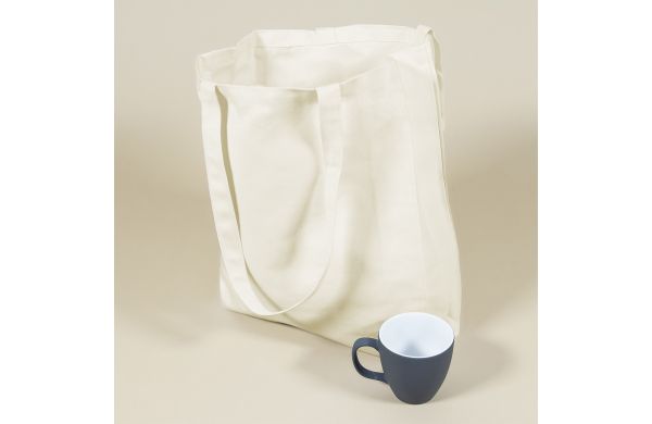 Baumwolltasche mit Bodenfalte OEKO-TEX 100 220 g/m²