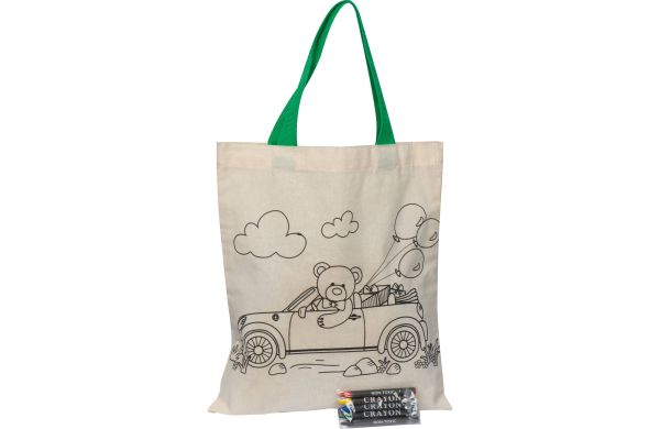 Baumwolltasche zum Ausmalen - beige