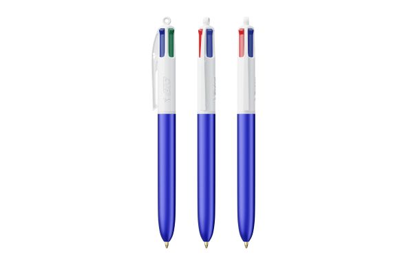 BIC 4 Colours Glacé, Blau Glacé - Weiß