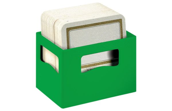 Bierdeckel-Ständer "Bierkasten", grün