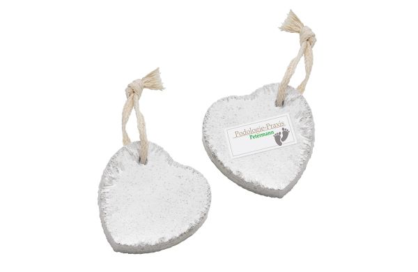 Bimsstein mit individuellem Sticker