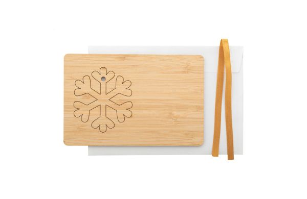 BooCard Weihnachtskarte, Schneeflocke, natur