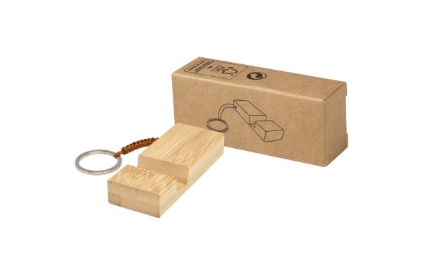 Bosona Smartphonehalterung mit Schlüsselanhänger aus Bambus, holz