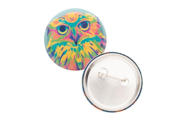 Button-Anstecker PinBadge Mini, Weiss