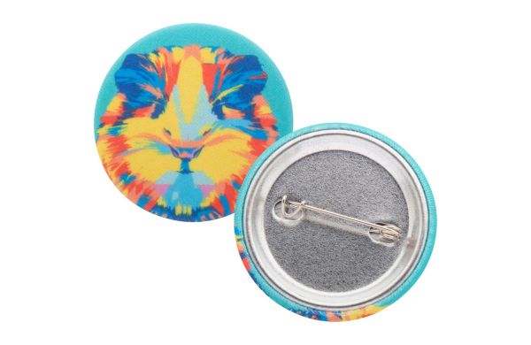 Button-Anstecker PinBadge RPET Mini, Weiss