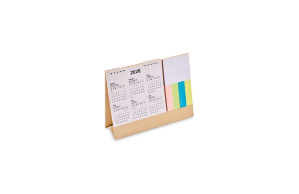 CALENDOO Tischkalender mit Memoblock, beige
