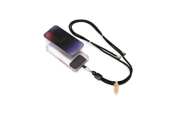 carryloop verstellbares handyband aus rcs rec pet schwarz