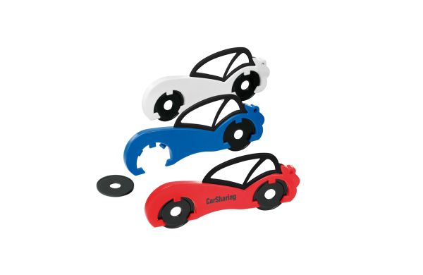 Chiphalter mit zwei 1€-Chips "Auto"