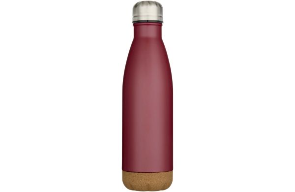 Cove 500 ml doppelwandige, vakuumisolierte Trinkflasche aus Edelstahl mit Korkdetails