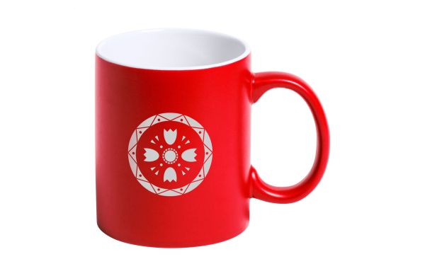 Covory Tasse, rot/weiss