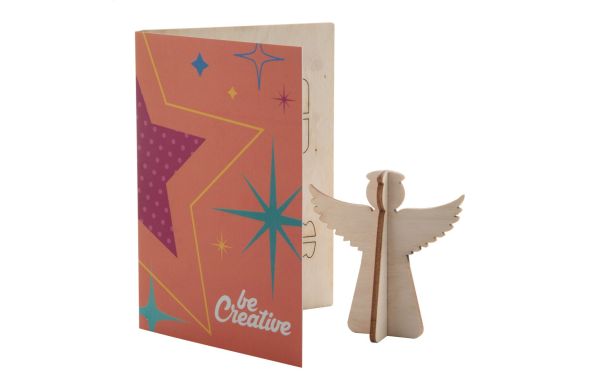 CreaX Weihnachtskarte, natur, Engel