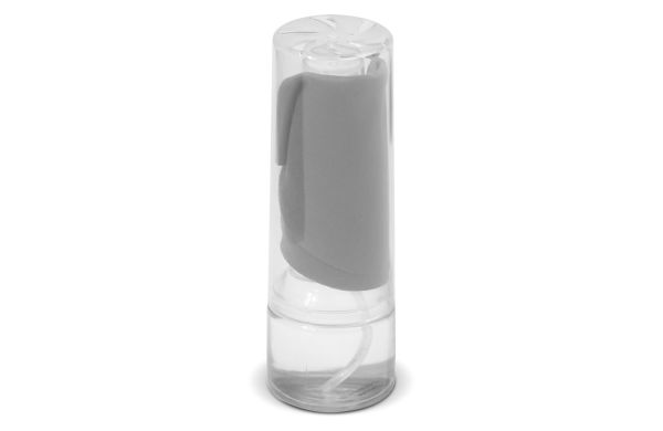 Displayreiniger mit Mikrofasertuch 30ml, transparent weiss
