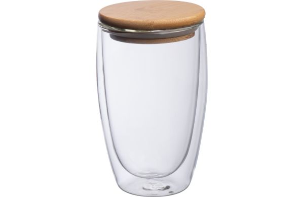 Doppelwandiger Glasbecher - transparent