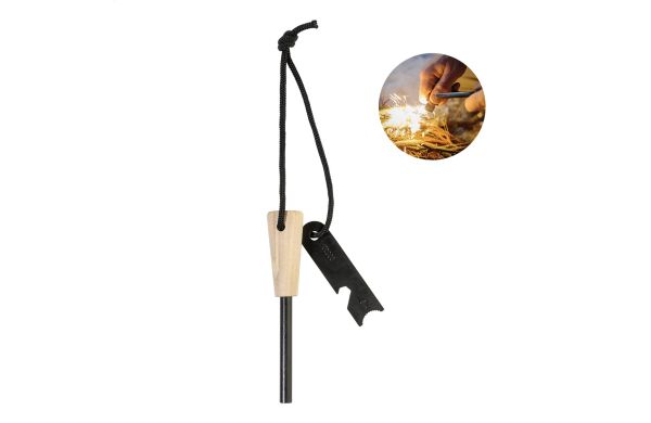 Feuerstarter zum Überleben CampSpark, silber, natur