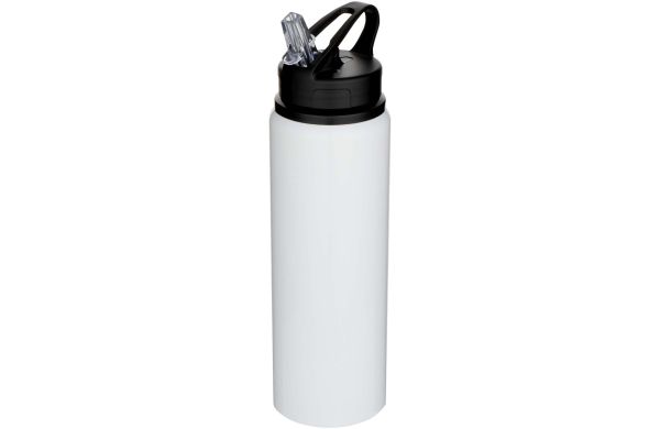 Fitz 800 ml RCS-zertifizierte, einwandige Trinkflasche aus recyceltem Edelstahl, weiss