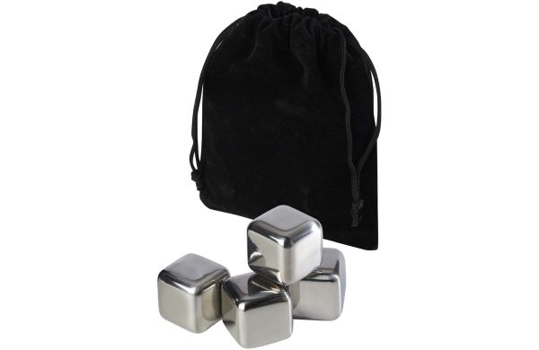 Froz Eiswürfel Set aus Edelstahl, schwarz