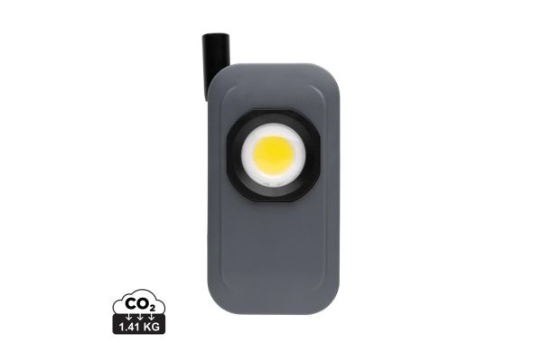 Gear X wiederaufladbare USB Arbeitsleuchte aus RCS rPlastik, grau