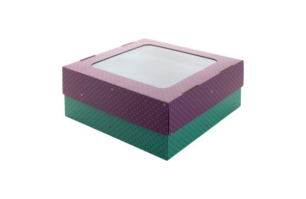 Geschenkbox CreaBox Gift Box Window L, weiß