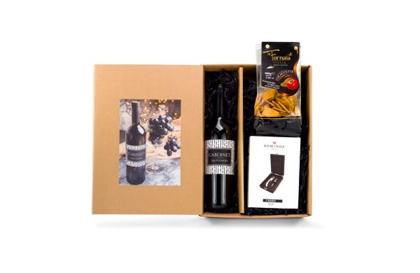 Geschenkset / Präsenteset: Wein & Snack